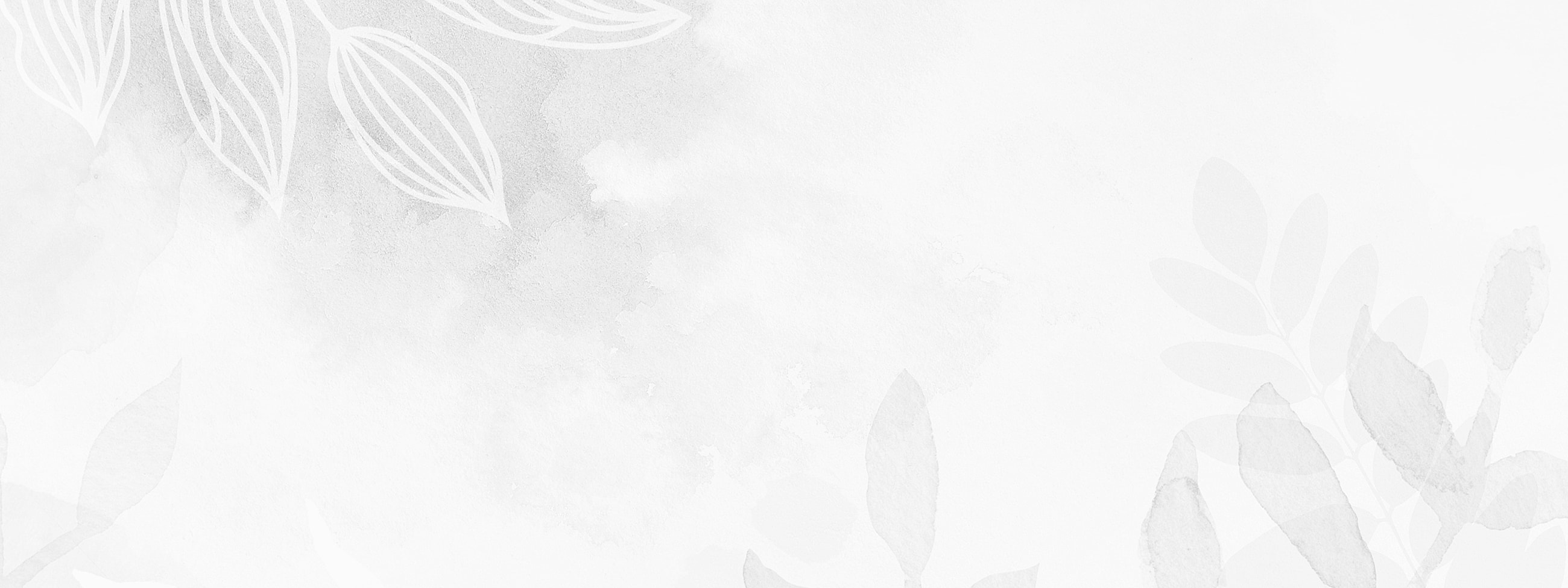 Abstract monochrome leaves and floral design background.